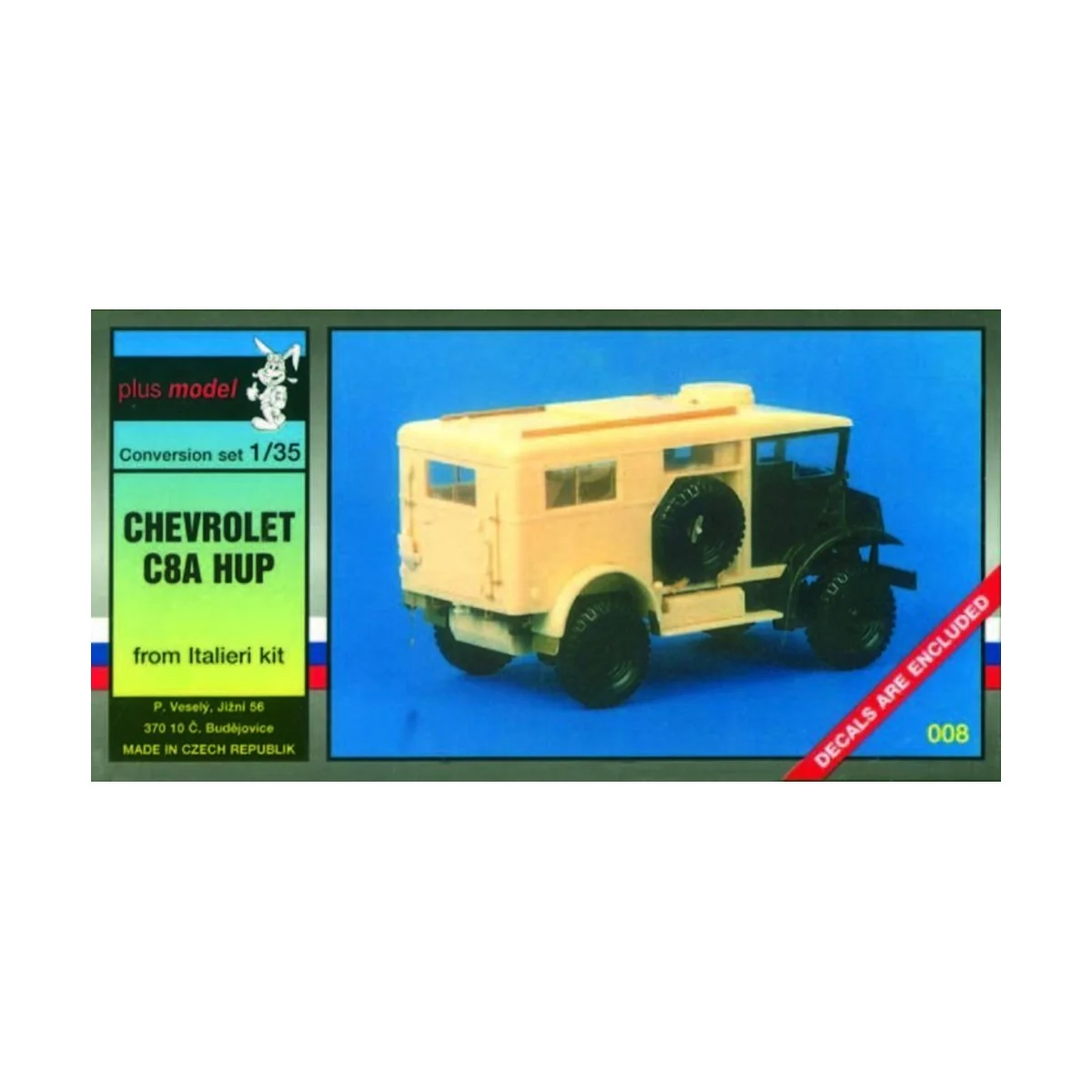 Chevrolet C8A HUP Umbauset für Italeri Bausatz, 1/35 - Plus model 8 Chevrolet C8A HUP Umbauset für Italeri Bausatz, 1/35 - Plus model 8