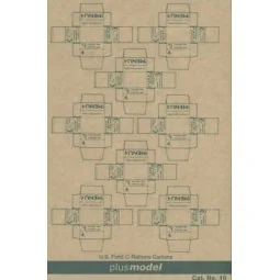 U.S. Feld C-Ration Kartons WW II, 8 Stück pro Bogen., 1/35 - Plus m...