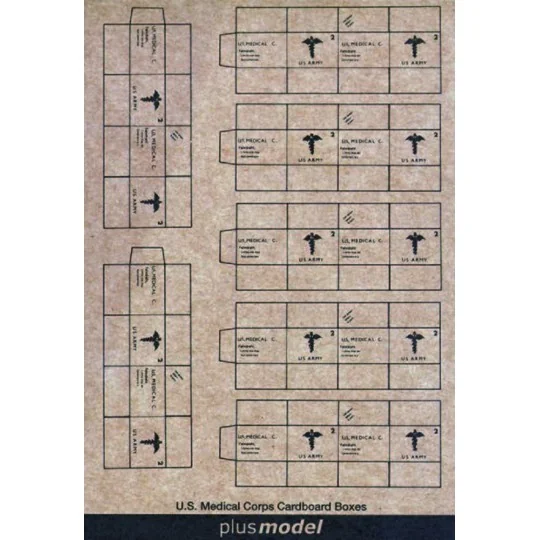 U.S. Medizin-Transp. Kartons WW II, 1/35 - Plus model 12