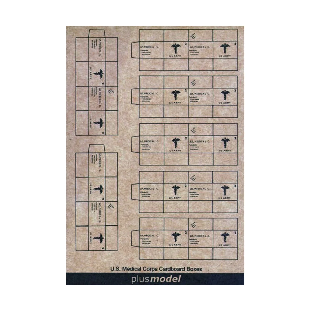 U.S. Medizin-Transp. Kartons WW II, 1/35 - Plus model 12
