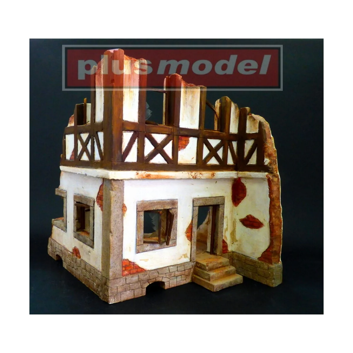 Deutsches Fachwerkhaus-Ruine, 1/35 - Plus model 47