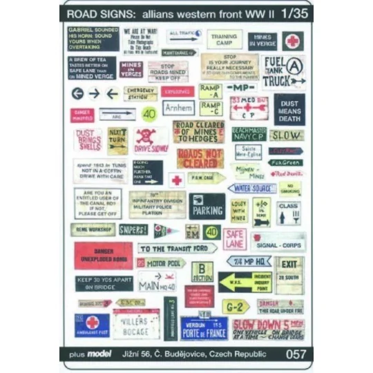Wegweiser WW II Alliierten Westfront, 1/35 - Plus model 57