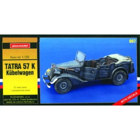 Tatra 57 K Kübelwagen, 1/35 - Plus model 97 Tatra 57 K Kübelwagen, 1/35 - Plus model 97