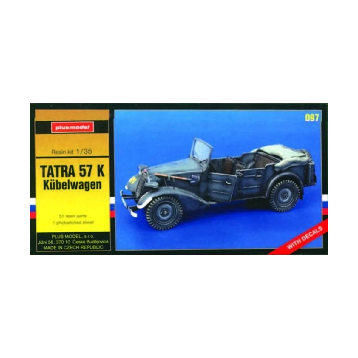 Tatra 57 K Kübelwagen, 1/35 - Plus model 97 Tatra 57 K Kübelwagen, 1/35 - Plus model 97