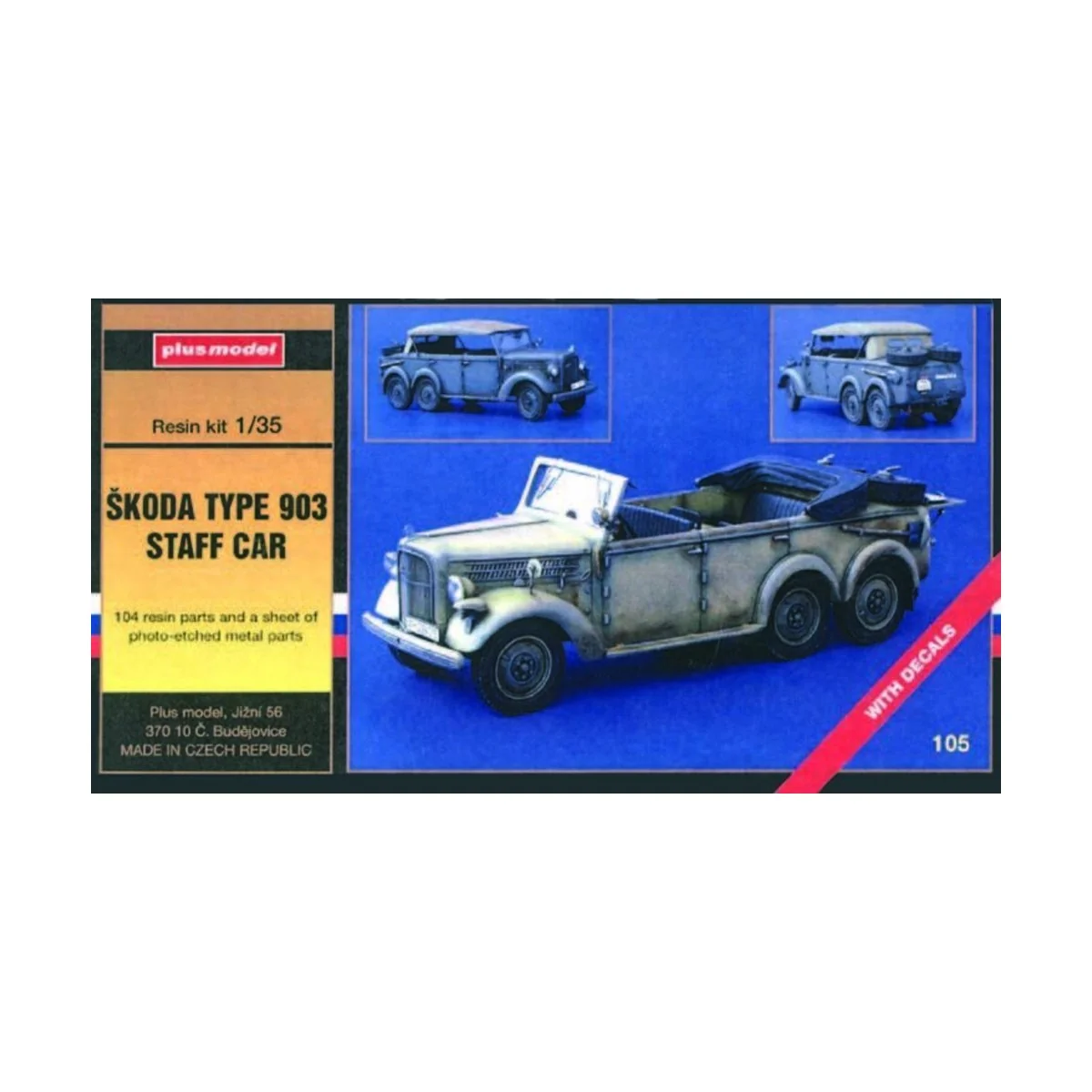 Skoda 903 Dienstwagen, 1/35 - Plus model 105 Skoda 903 Dienstwagen, 1/35 - Plus model 105