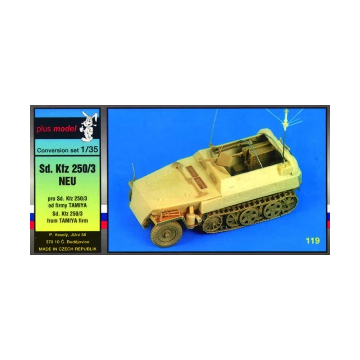 Sd.Kfz 250/3 Umbausatz für Tamiya Bausatz, 1/35 - Plus model 119 Sd.Kfz 250/3 Umbausatz für Tamiya Bausatz, 1/35 - Plus model 119