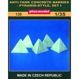 Panzerbarrikaden Pyramidenform Set I, 1/35 - Plus model 130