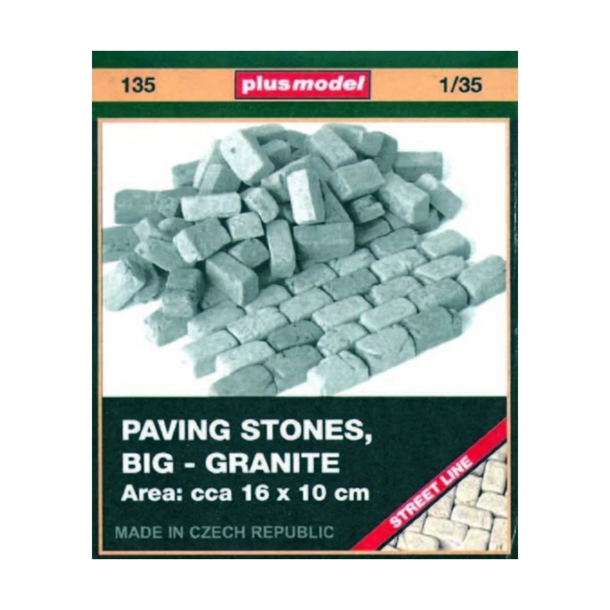 Pflastersteine, groß, Granit, 1/35 - Plus model 135