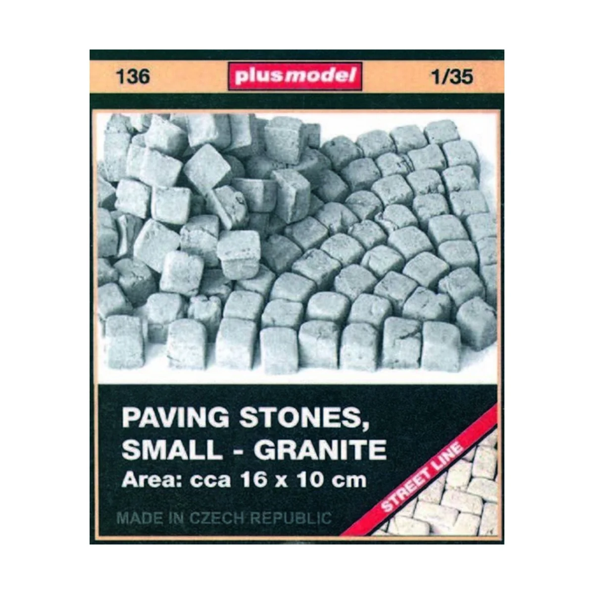 Pflastersteine, klein, Granit, 1/35 - Plus model 136
