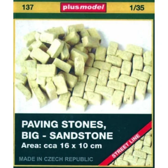 Pflastersteine, groß, Sandsteine, 1/35 - Plus model 137