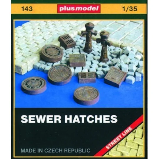 Kanaldeckel und Hydranten, 1/35 - Plus model 143