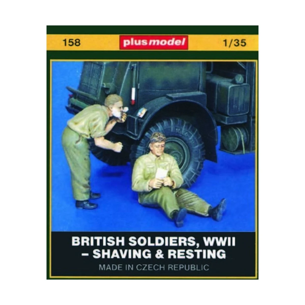 Britische Soldaten, WWII Shaving & Resting, 1/35 - Plus model 158