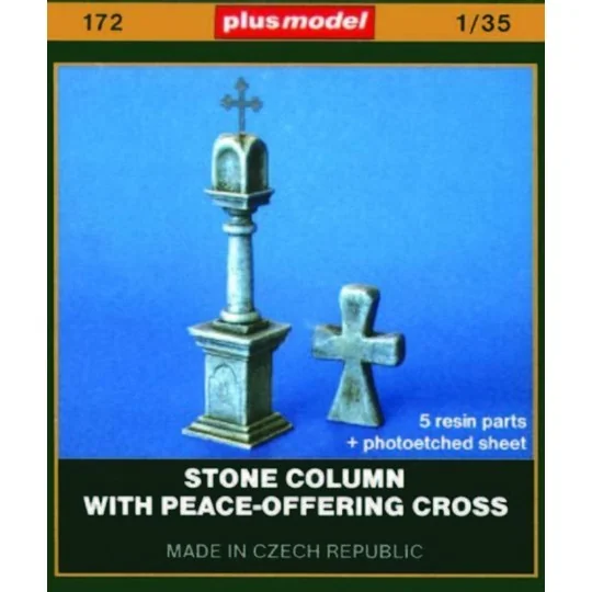 Steinläule mit Friedensangebot Kreuz - Plus model 172