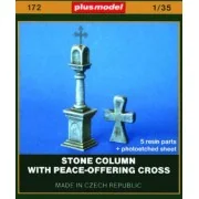 Steinläule mit Friedensangebot Kreuz - Plus model 172