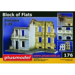 Häuserblock Ruinen, 1/35 - Plus model 176