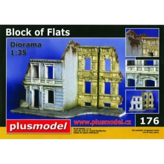 Häuserblock Ruinen, 1/35 - Plus model 176