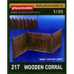 Lattenzaun aus echtem Holz, 1/35 - Plus model 217