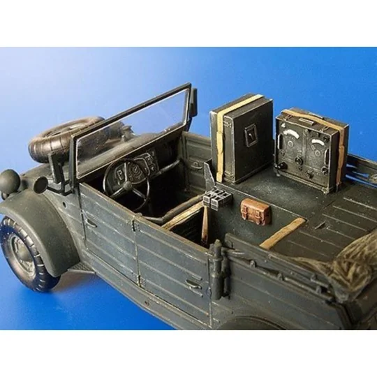 Kübelwagen Radio Car Kfz. 2 Umbau Set für Tamiya Bausatz - Plus mod...