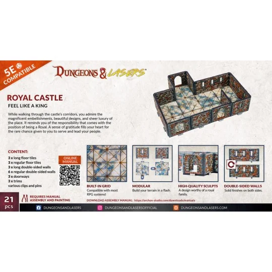 Dungeons & Lasers Expansion Set: ROYAL CASTLE - Archon Studio DNL0050