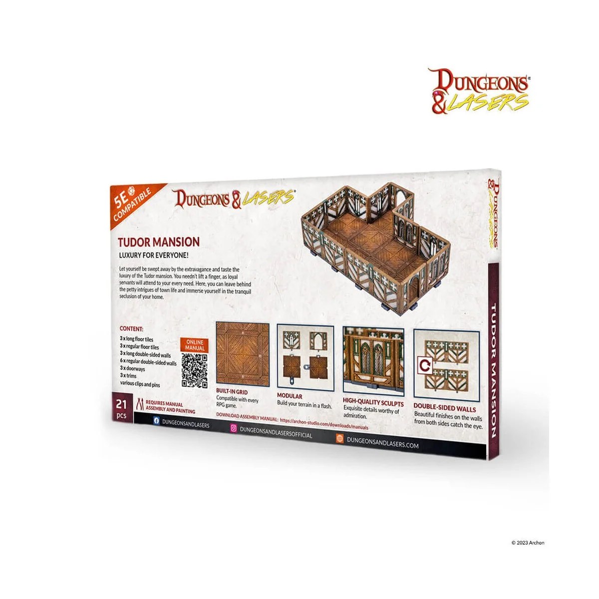 Dungeons & Lasers Expansion Set: TUDOR MANSION - Archon Studio DNL0051