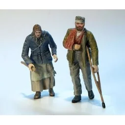 entkräfteter Mann mit Oma, 1/35 - Plus model 319