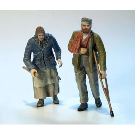 entkräfteter Mann mit Oma, 1/35 - Plus model 319