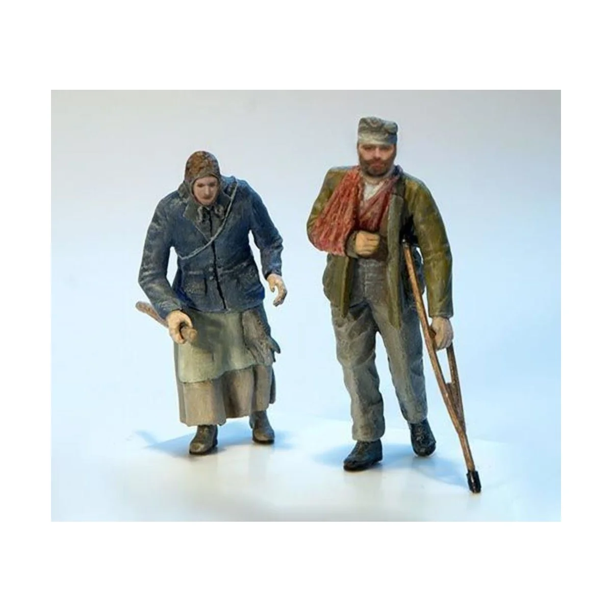 entkräfteter Mann mit Oma, 1/35 - Plus model 319