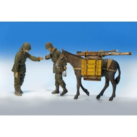U.S. Infantrist mit Maultier, 1/35 - Plus model 323