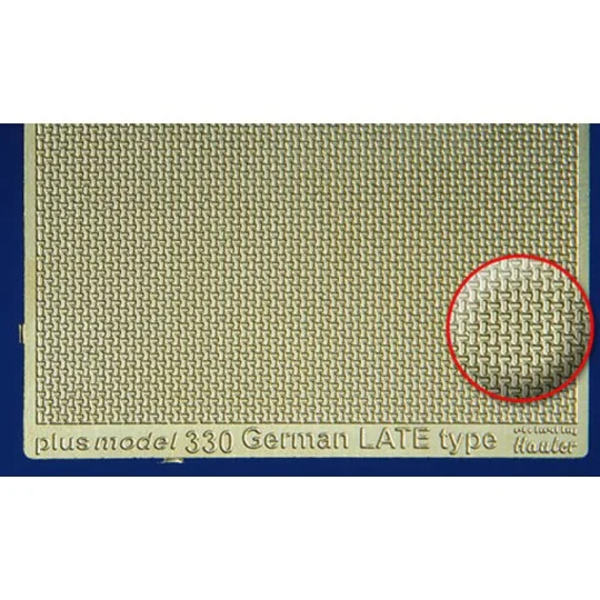 German Late Engraved Plate, 1/35 - Plus model 330