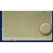 German Late Engraved Plate, 1/35 - Plus model 330