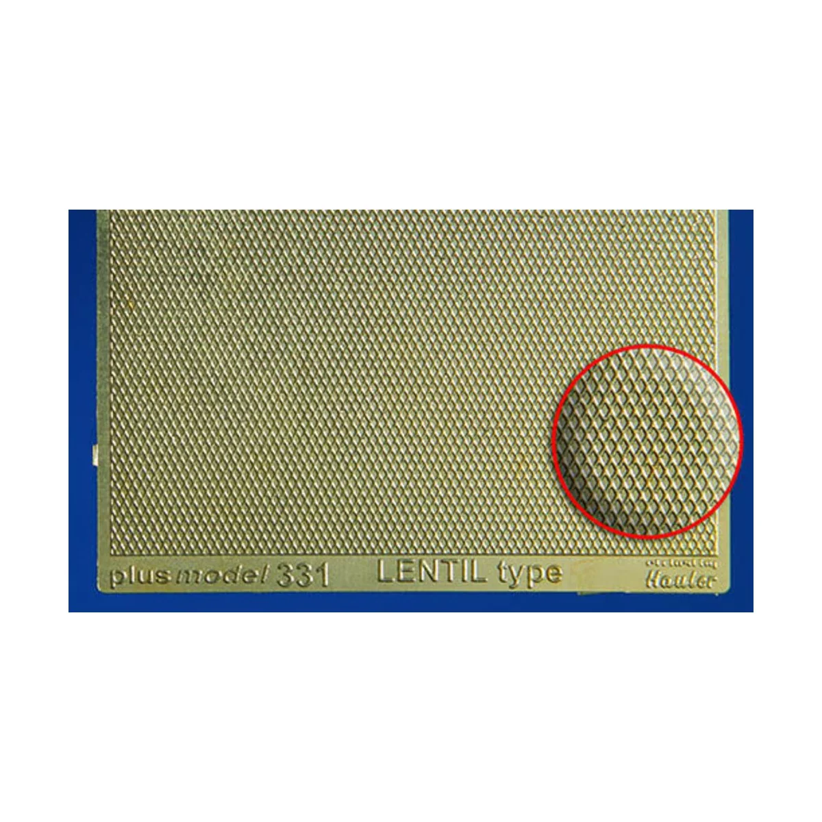 Lentil Type Engraved Plate - Plus model 331