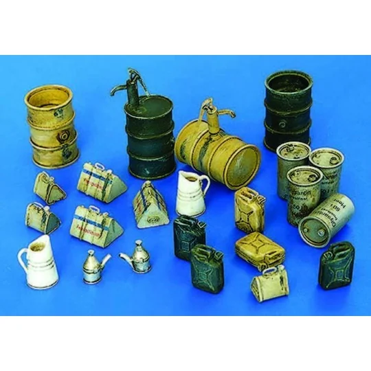 Deutsches Equipment WWII Tanklager Zubehör, 1/48 - Plus model 4022