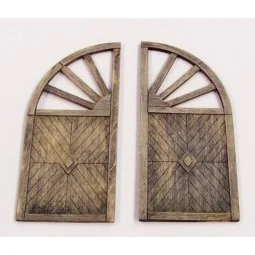 Wooden gate - round, 1/35 - Plus model 431