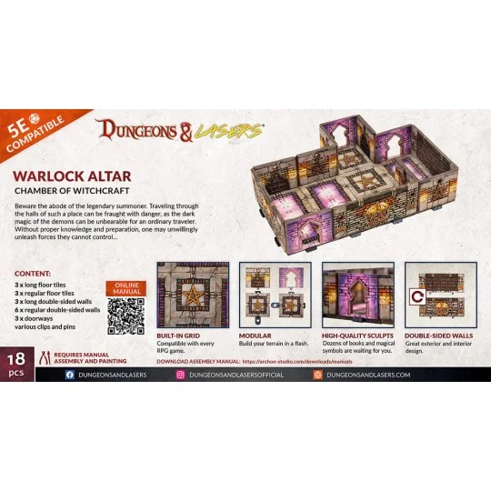 Dungeons & Lasers Expansion Set: WARLOCK ALTAR - Archon Studio DNL0053