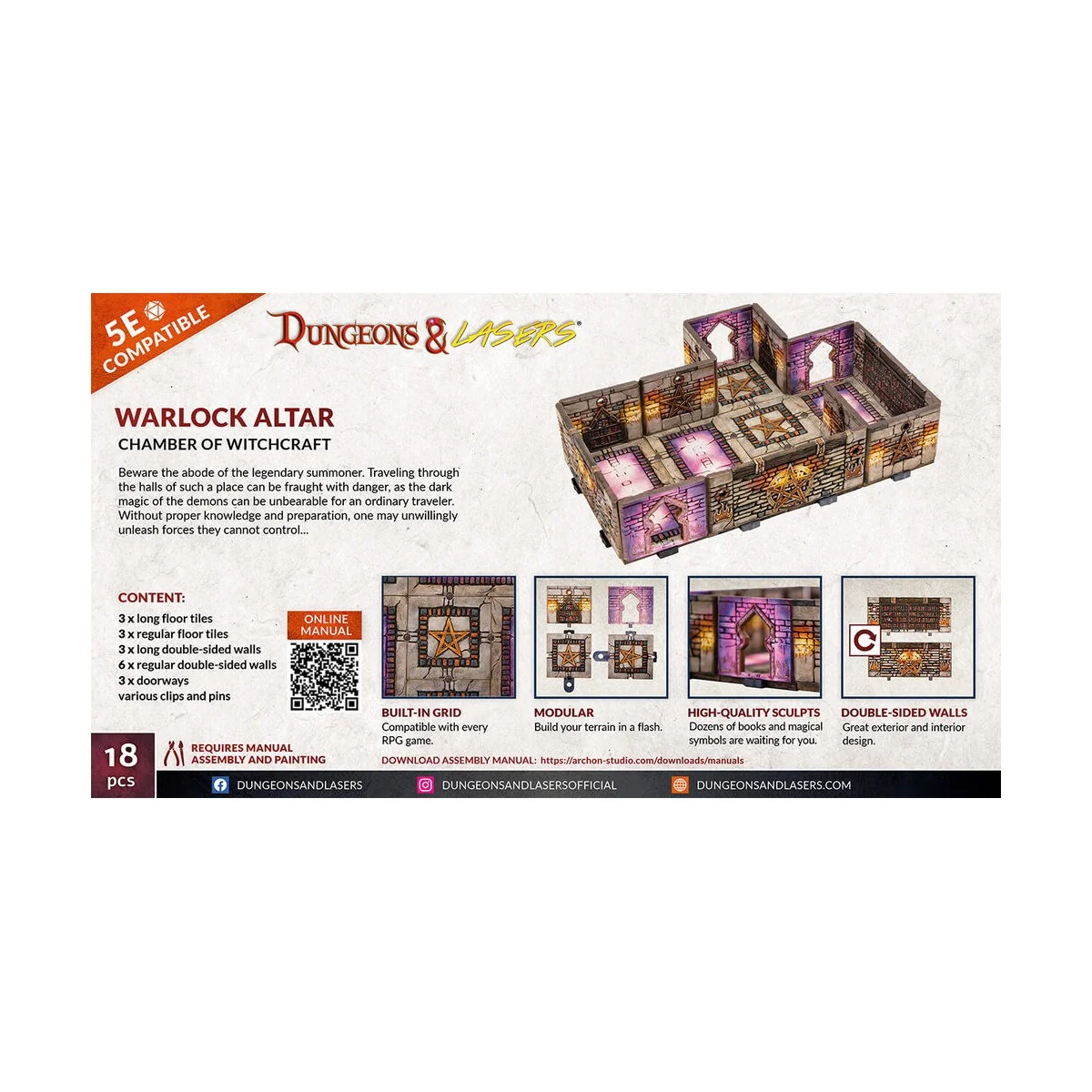 Dungeons & Lasers Expansion Set: WARLOCK ALTAR - Archon Studio DNL0053