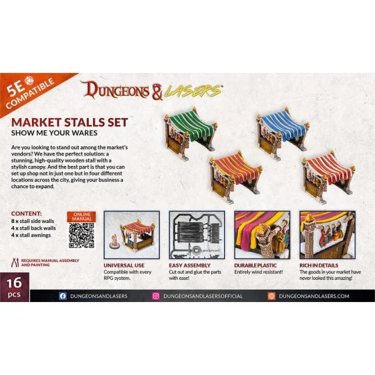 Dungeons & Lasers Expansion Set: MARKET STALLS SET - Archon Studio ...