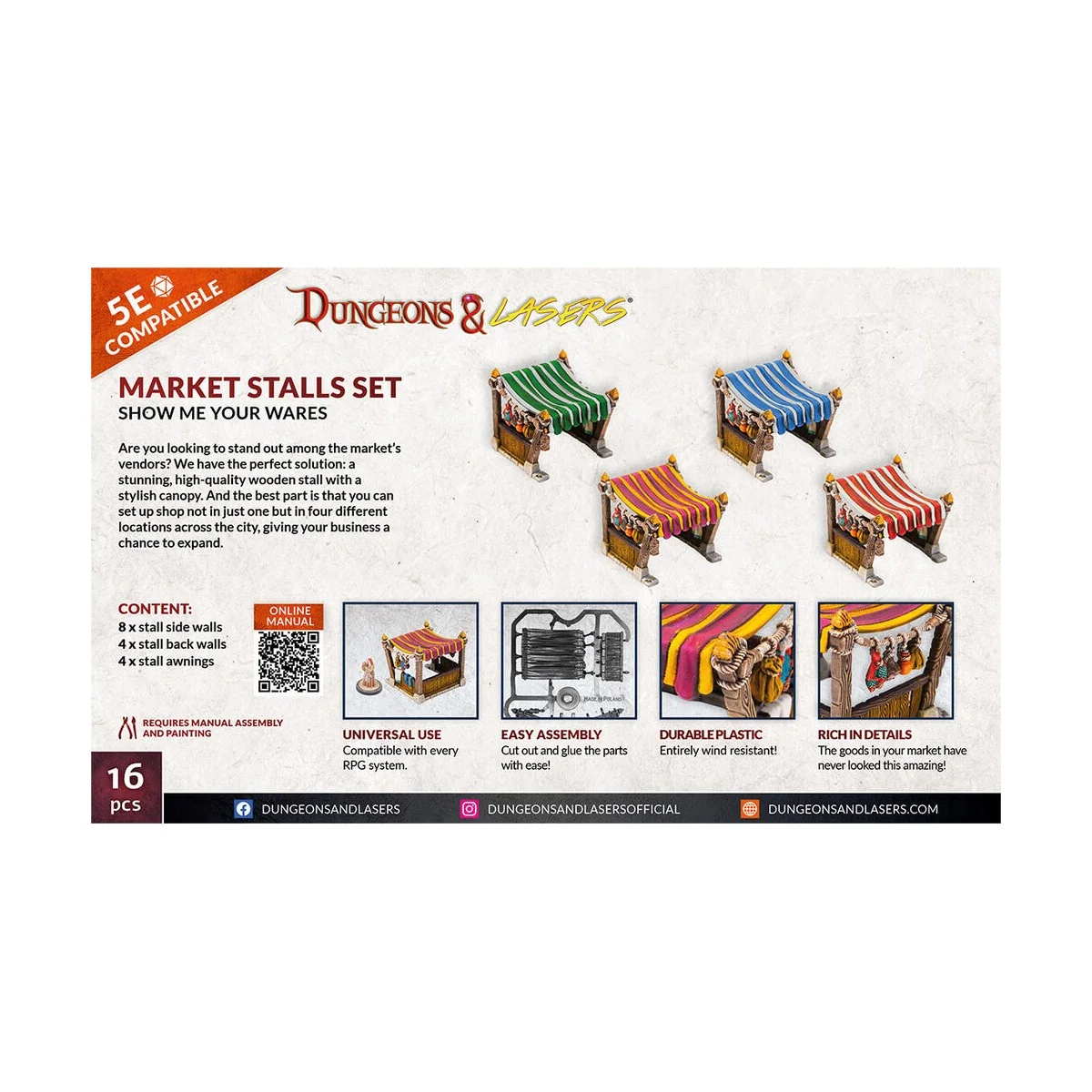Dungeons & Lasers Expansion Set: MARKET STALLS SET - Archon Studio ...