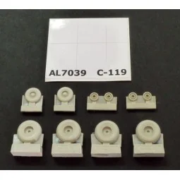 C-119 Boxcar wheels early version, 1/72 - Plus model AL7039