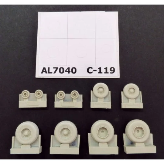 C-119 Boxcar wheels late version, 1/72 - Plus model AL7040 C-119 Boxcar wheels late version, 1/72 - Plus model AL7040