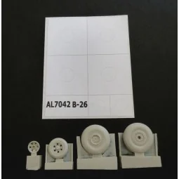 B-26 Marauder late wheels groved - Plus model AL7042