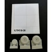 B-26 Marauder early wheels diamond tread, 1/72 - Plus model AL7043 B-26 Marauder early wheels diamond tread, 1/72 - Plus model AL7043