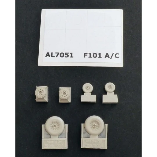 F-101A/C Woodoo wheels, 1/72 - Plus model AL7051 F-101A/C Woodoo wheels, 1/72 - Plus model AL7051