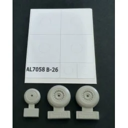 B-26 Marauder early wheels groved, 1/72 - Plus model AL7058