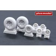 PBY Privateer wheels with diamond tread, 1/72 - Plus model AL7070