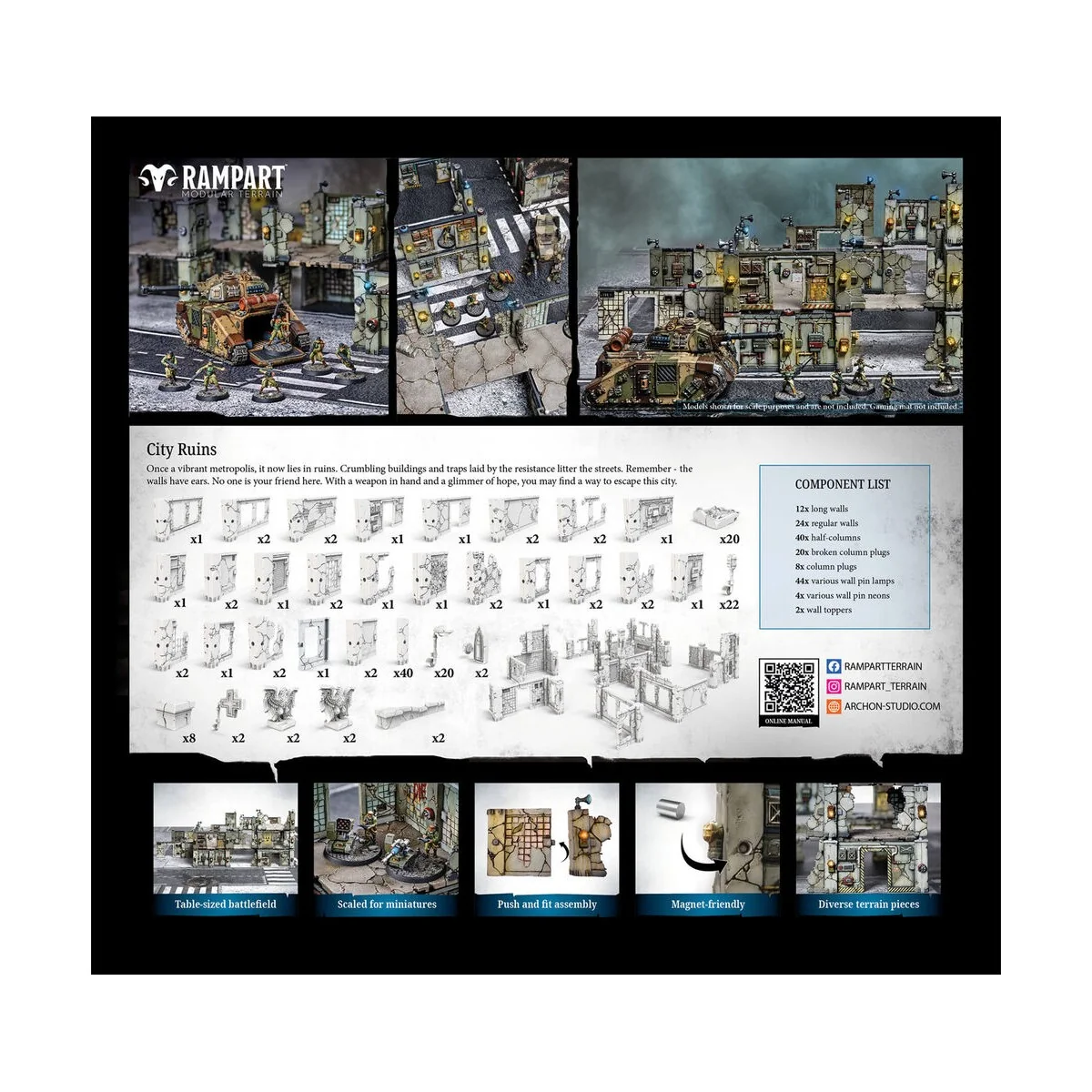 Modular Terrain: CITY RUINS - Archon Studio RAM0007