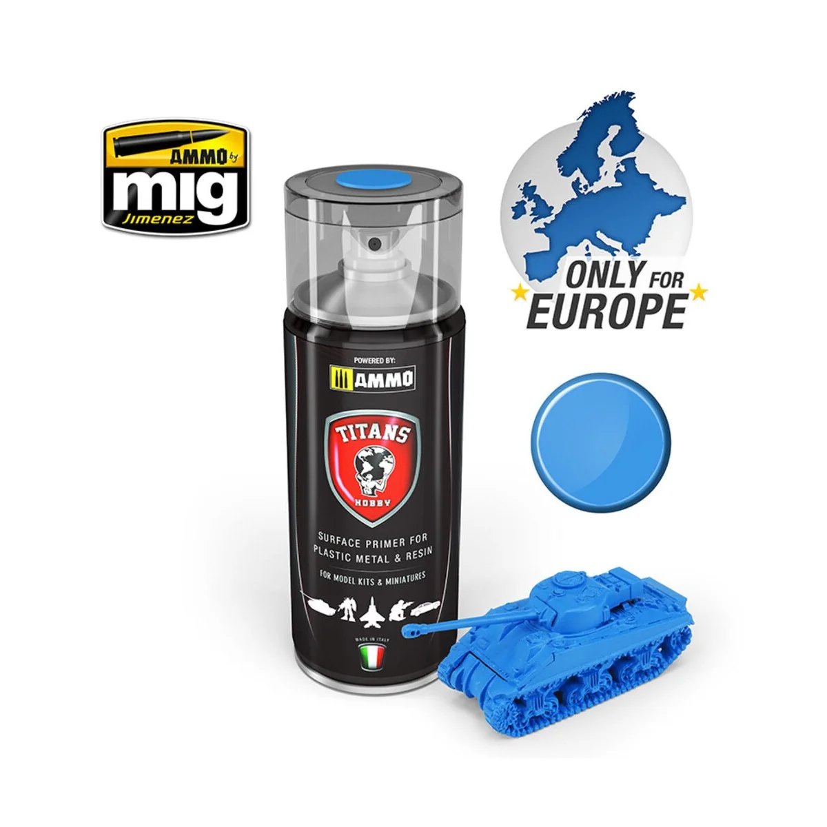 TITANS HOBBY Space Blue Matt Primer - AMMO by MIG Jimenez TTH103