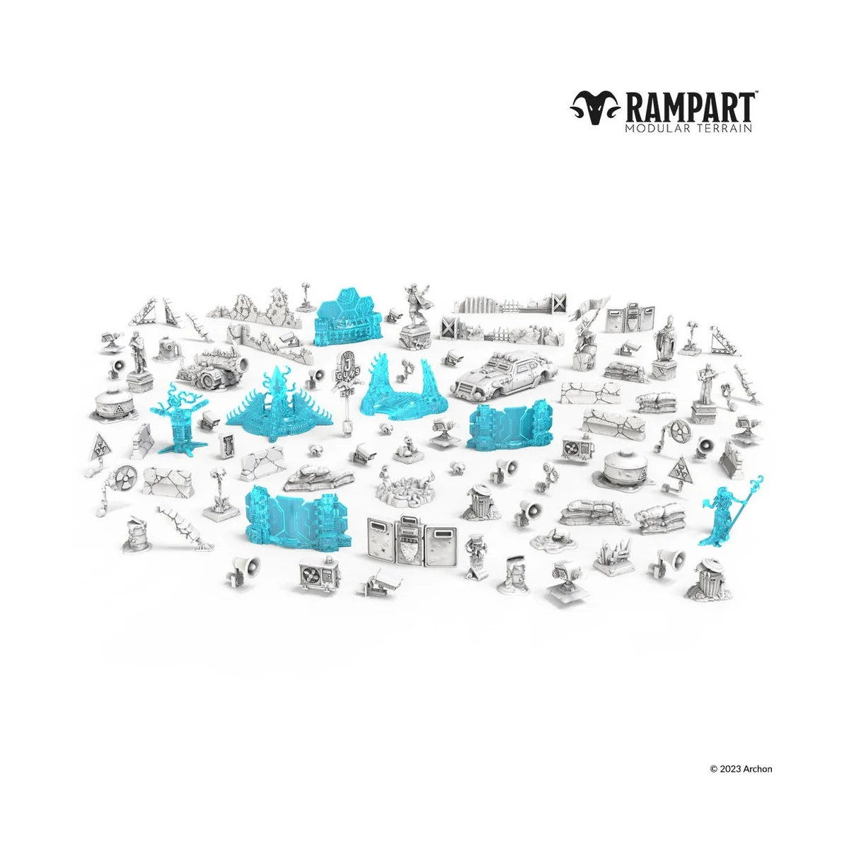 Modular Terrain: CITY RUINS BITS - Archon Studio RAM0008