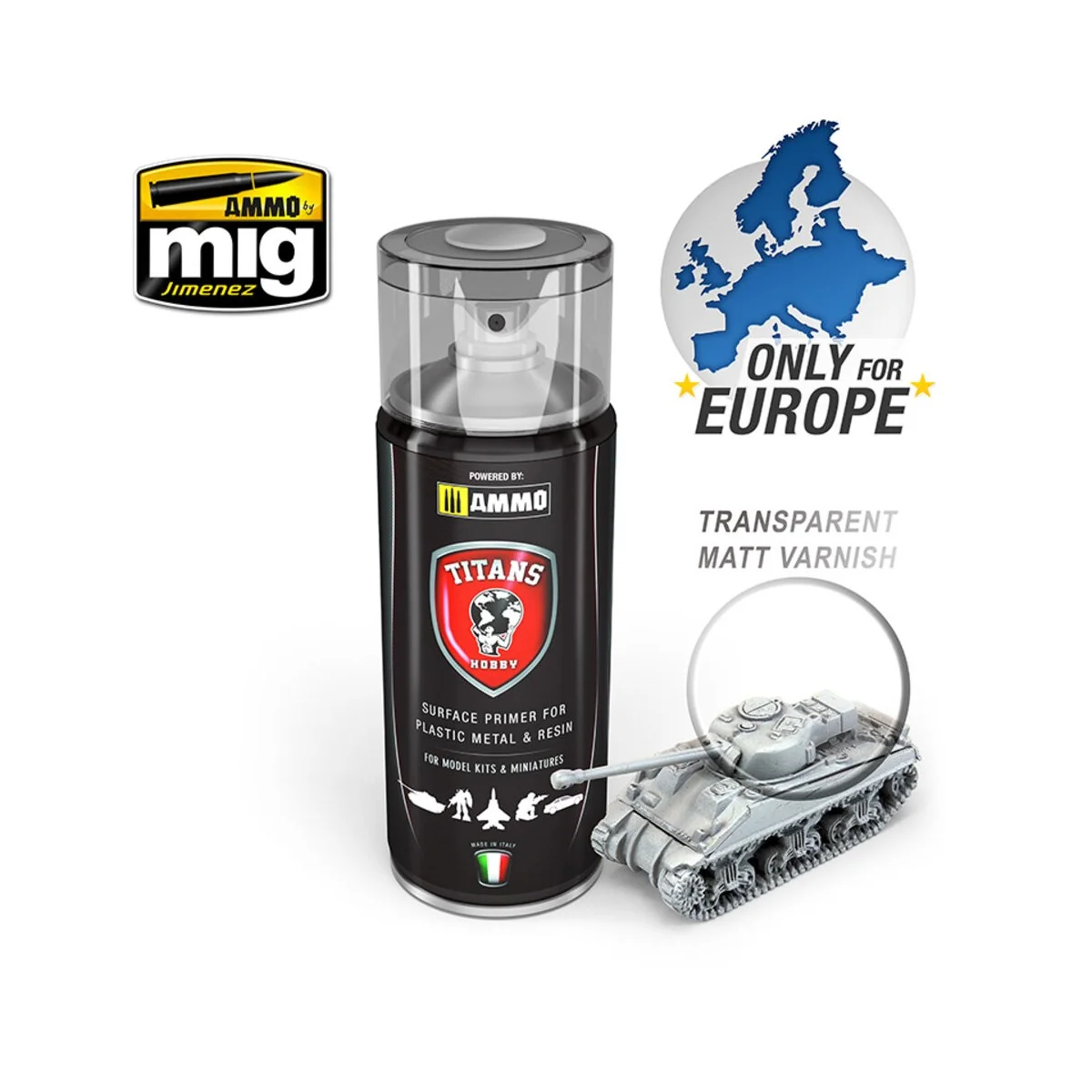 TITANS HOBBY Transparent Matt Varnish / Base - AMMO by MIG Jimenez ...