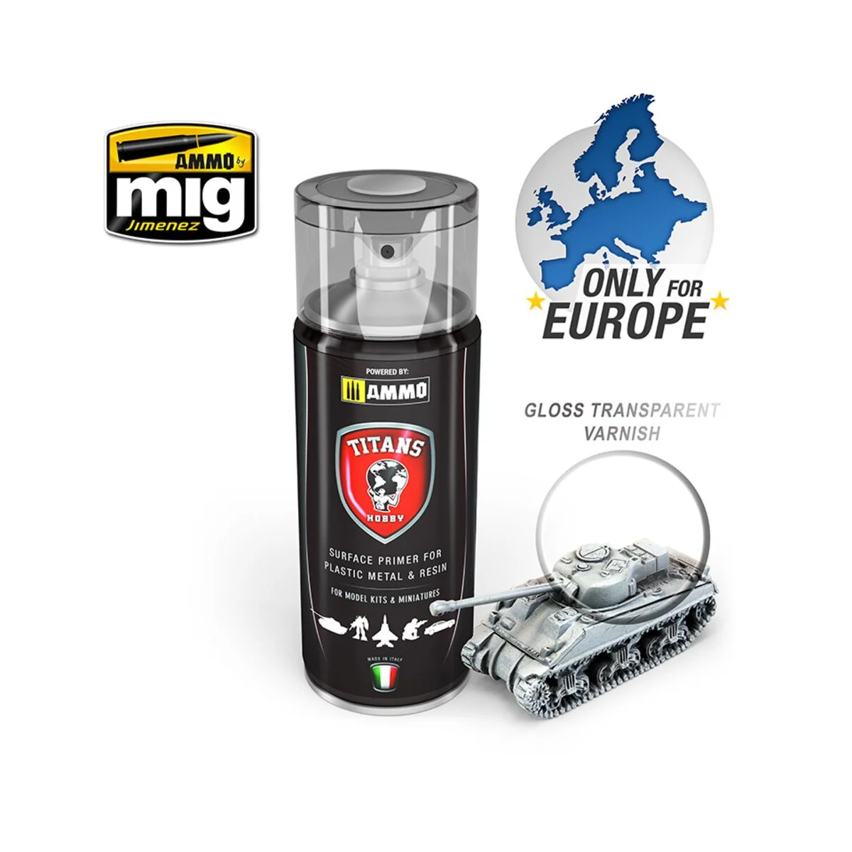 TITANS HOBBY Gloss Transparent Vanish - AMMO by MIG Jimenez TTH114
