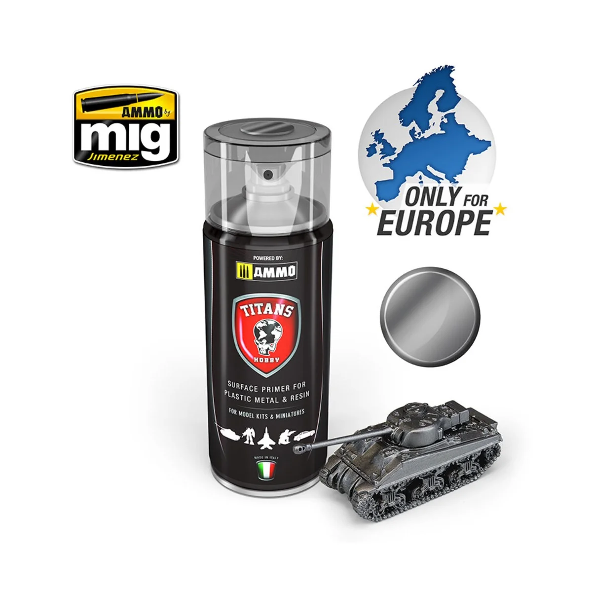 TITANS HOBBY Gun Metal Primer - AMMO by MIG Jimenez TTH117